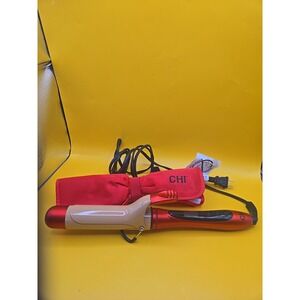 CHI Tourmaline 1.5 in Ceramic Curling Iron, Ruby Red Excellent Condition!